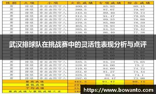 武汉排球队在挑战赛中的灵活性表现分析与点评